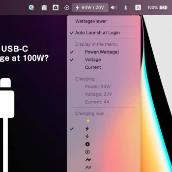 WattageViewer，mac充电功率实时查看工具【限免下载】 - 巴巴小站