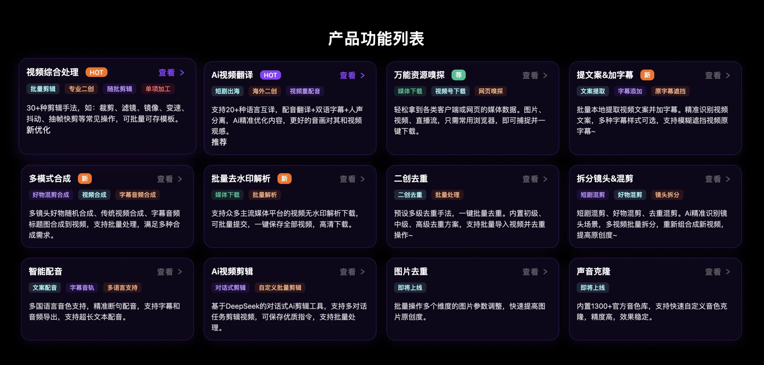 易剪媒:聚合式AI视频媒体处理工具,功能超全面的必备帮手