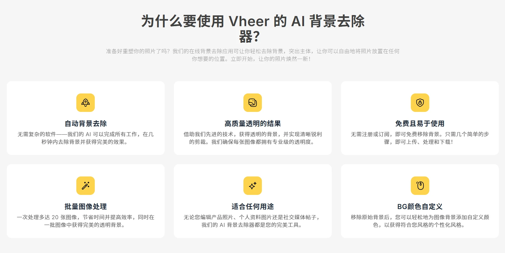 Background Remover by Vheer:一键批量AI去背景工具