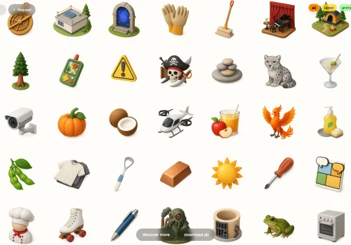 海量高质量 3D 资源图标下载 - 免费可商用,可以组件自己的 emoji 库 - 巴巴小站