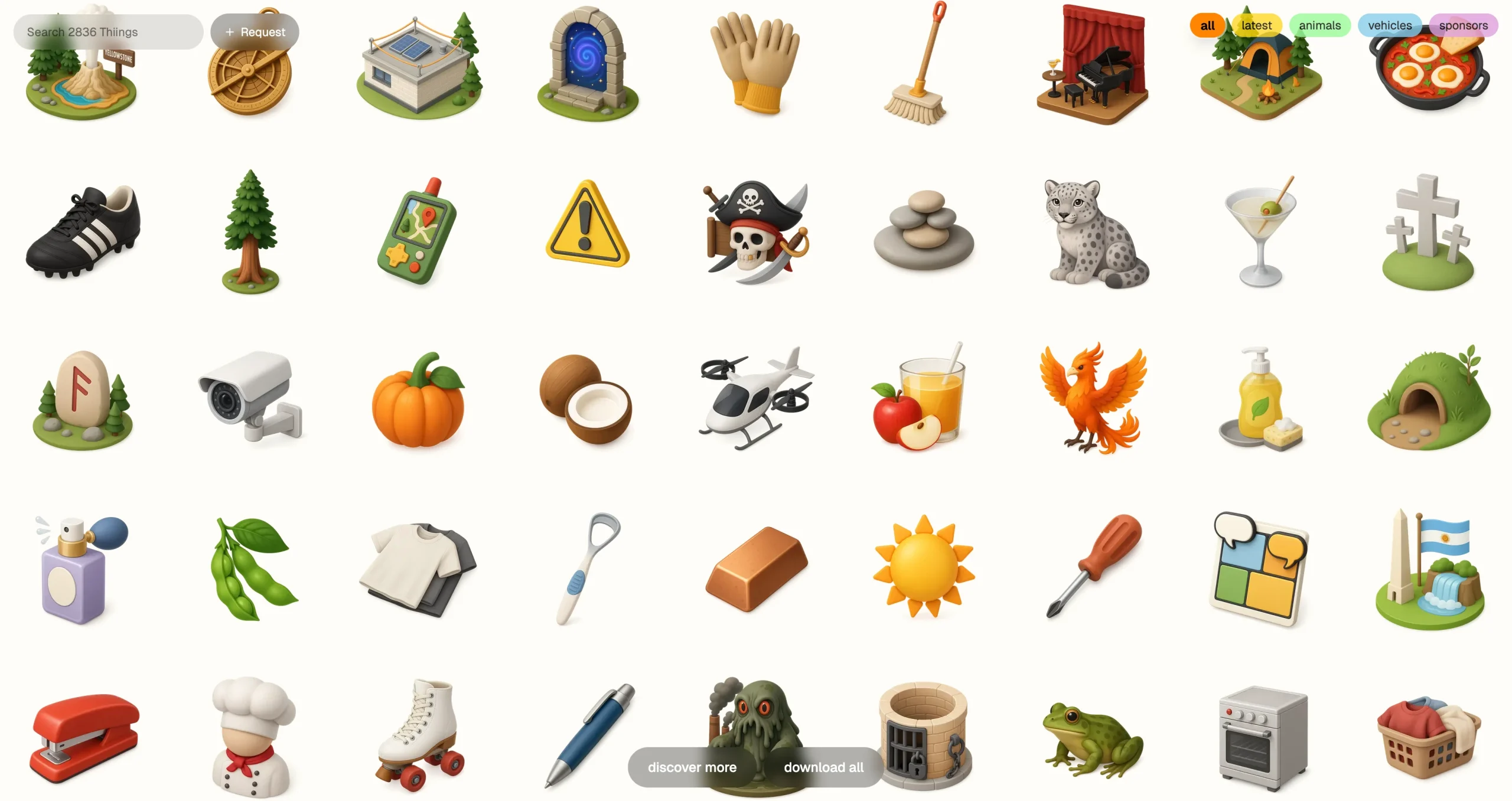 海量高质量 3D 资源图标下载 – 免费可商用，可以组件自己的 emoji 库 - 巴巴小站