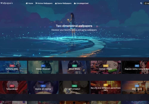 2D Wallpapers：4K高清动漫游戏壁纸下载网站，无需登录免费无限下载 - 巴巴小站