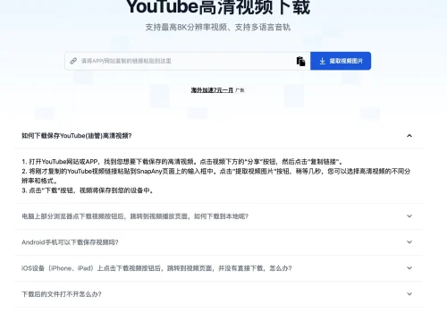 Snapany:免费多功能视频下载工具,支持主流视频网站 - 巴巴小站