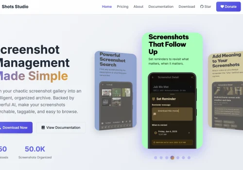 Shots Studio:免费开源高效AI截图管理神器,用AI高效管理截图 - 巴巴小站