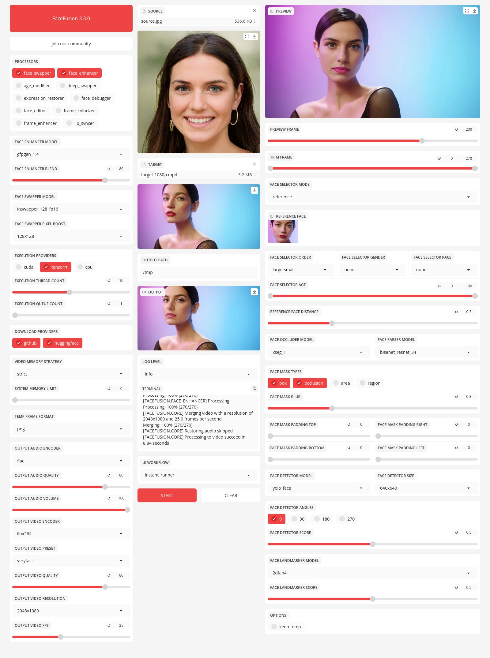 FaceFusion:免费开源AI换脸神器,支持唇形同步,支持N卡和A卡全面解析