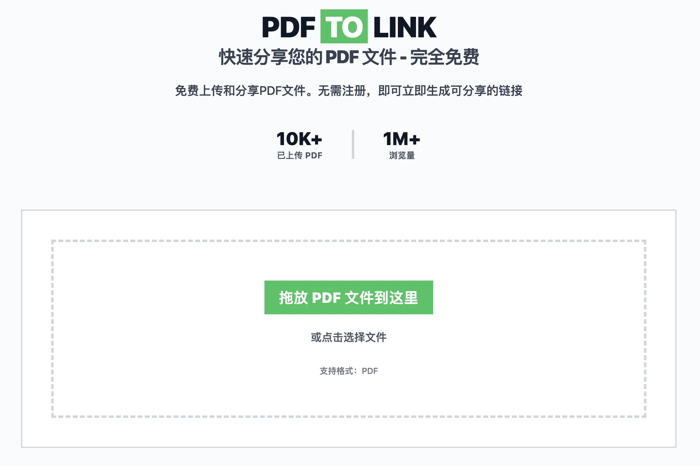 免费在线PDF分享神器:PDF TO LINK一键生成可分享链接 1 PDF TO LINK:免费一键在线分享PDF神器,快速分享您的 PDF 文件