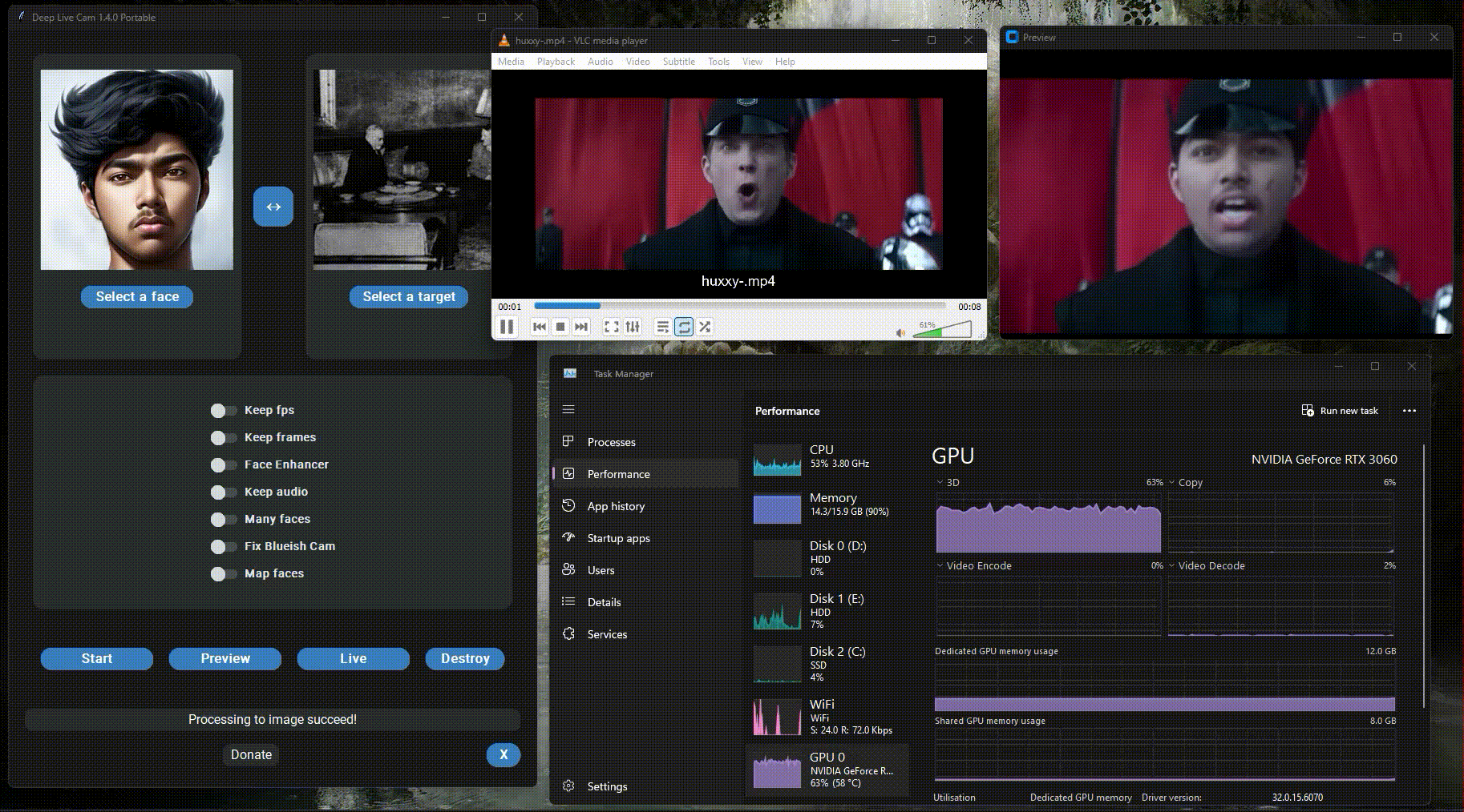 Deep-Live-Cam:一张照片搞定实时换脸的开源AI神器 3 avgpcperformancedemo.gif