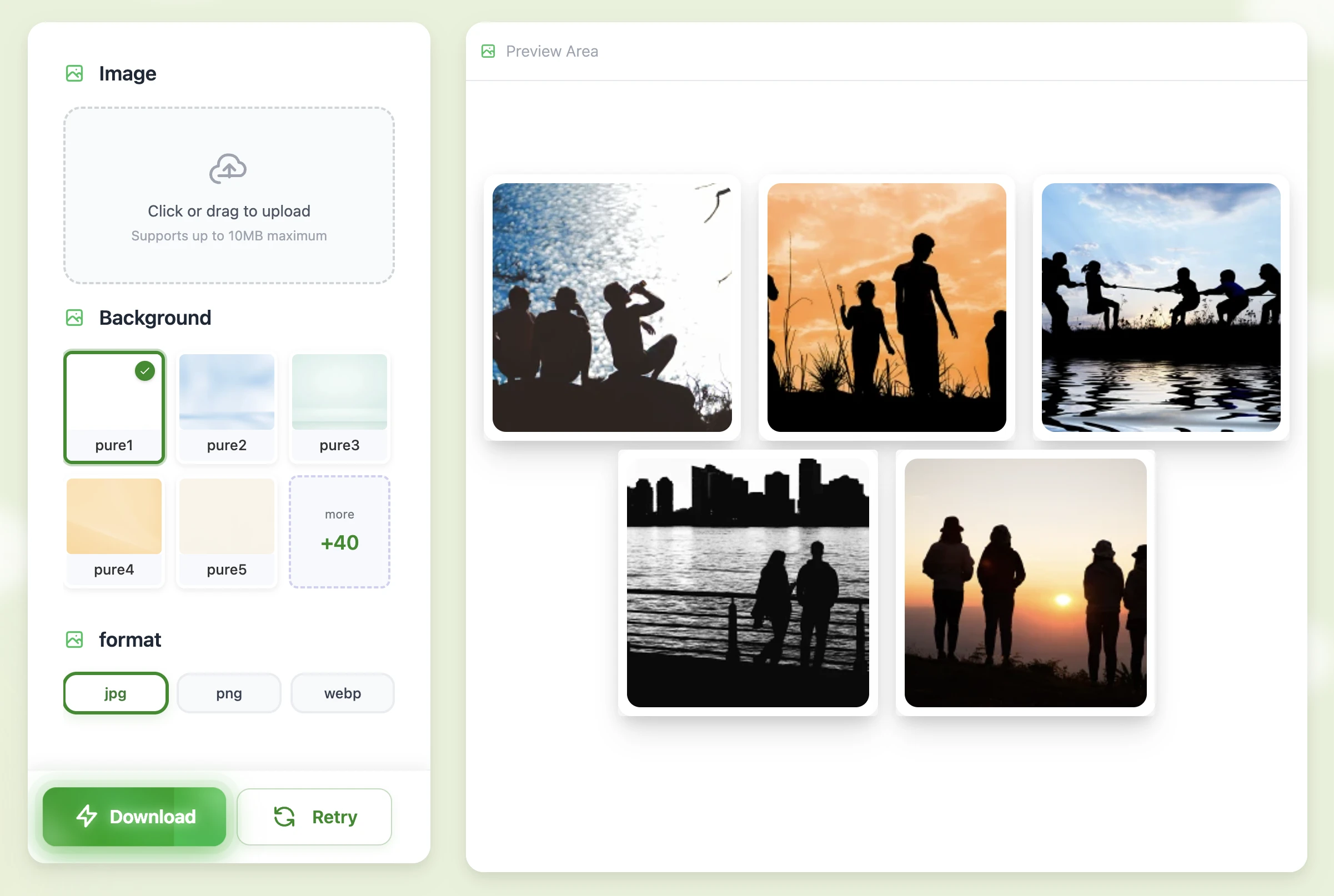 AI Silhouette Generator：免费 AI 轮廓生成器，永久免费、无隐藏费用 - 巴巴小站