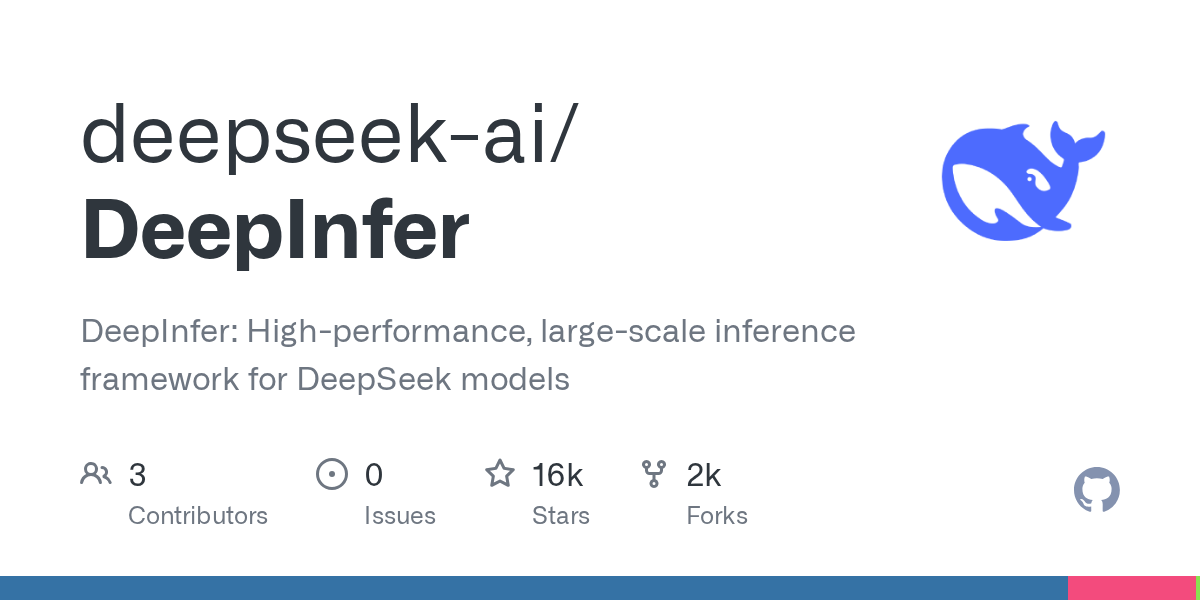 DeepSeek DeepInfer 推理框架 GitHub 项目图