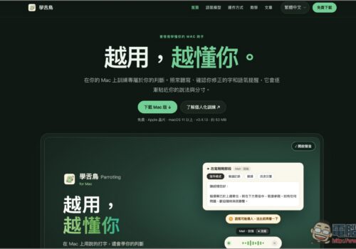 學舌鳥 Parroting：免费 Mac AI 语音输入，本机识别、越用越懂你 - 巴巴小站
