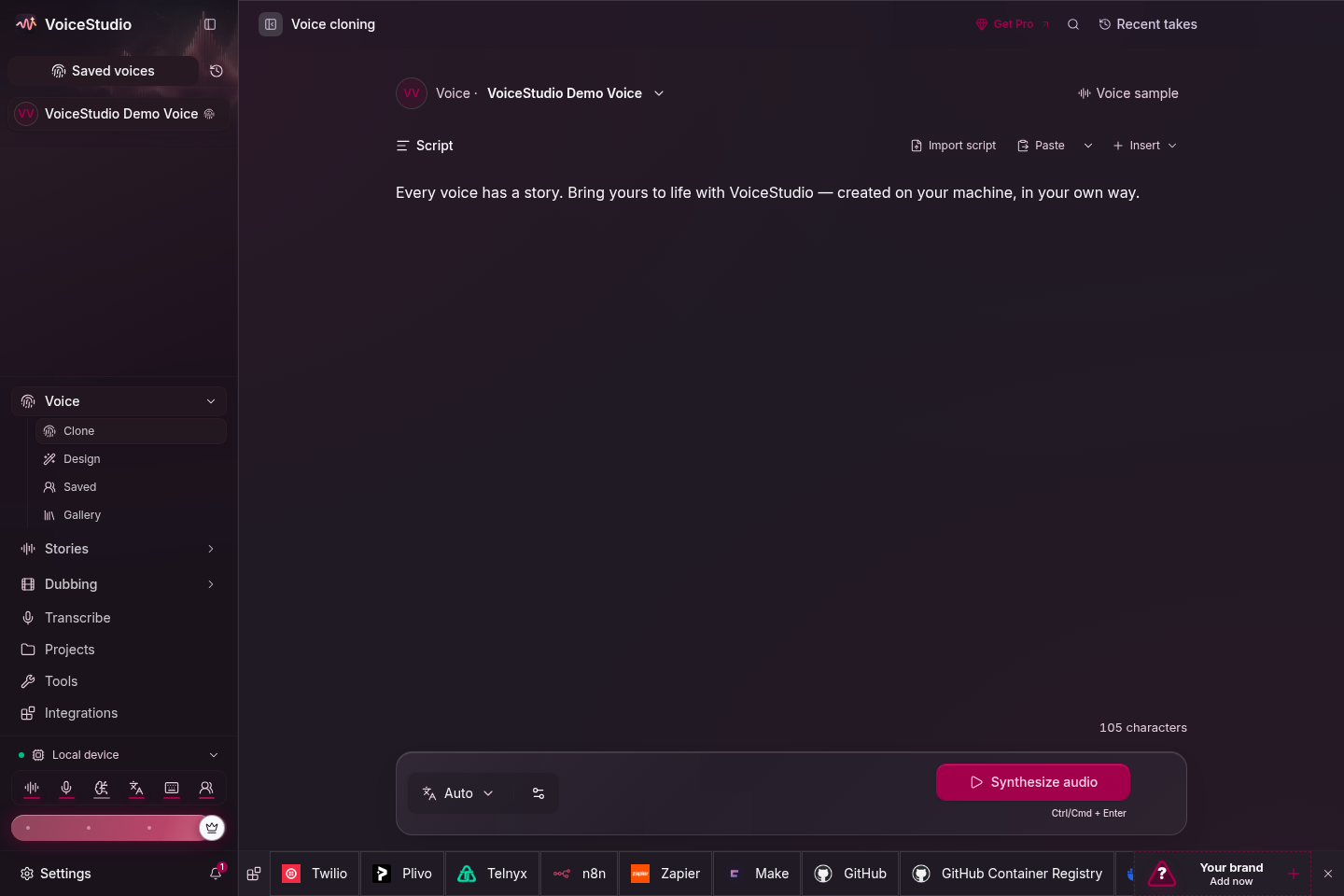 VoiceStudio：开源本地版 ElevenLabs，8.9 万星，646 种语言全在自己电脑上跑 - 巴巴小站