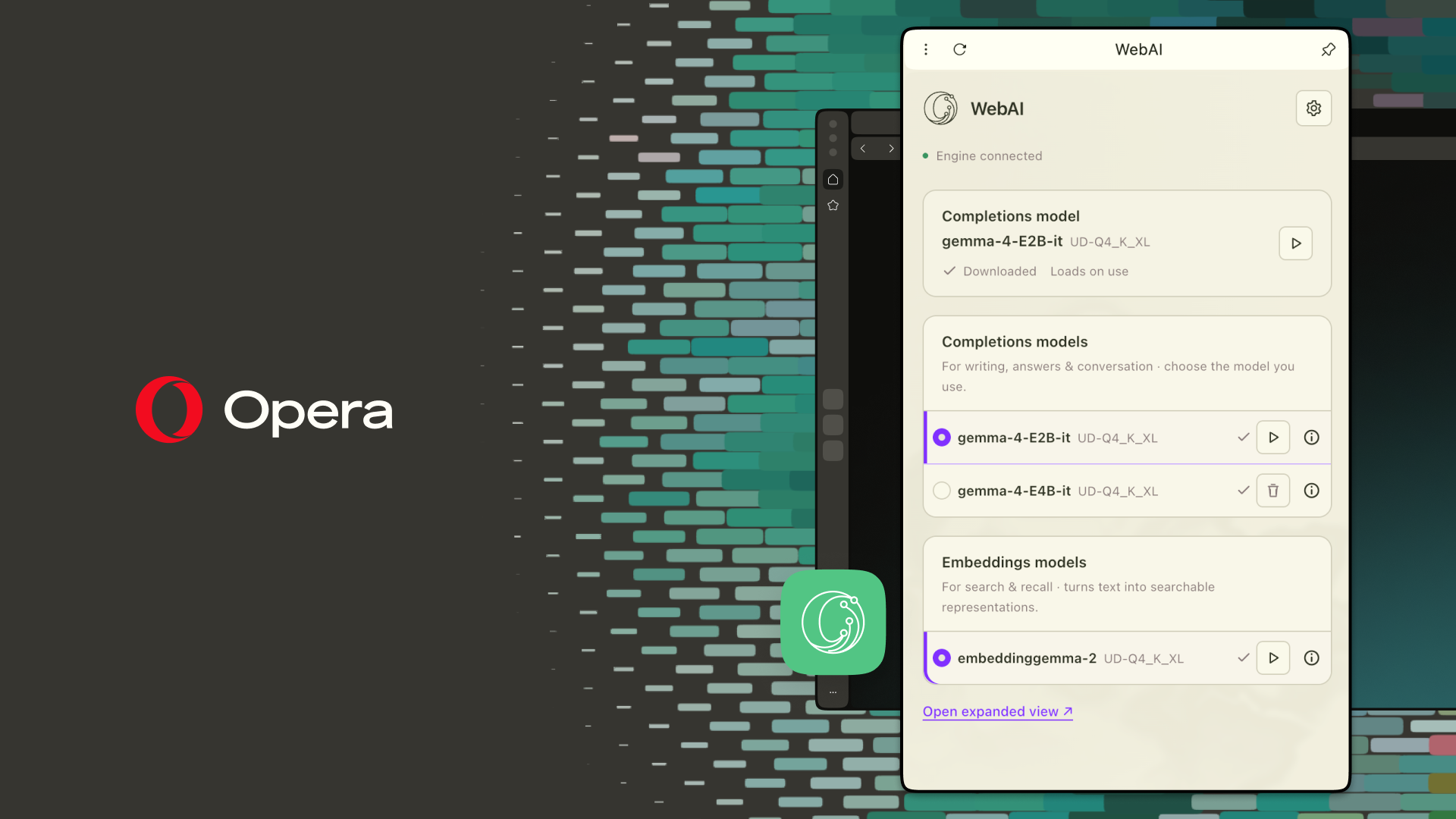Opera WebAI:浏览器本地运行 AI 模型